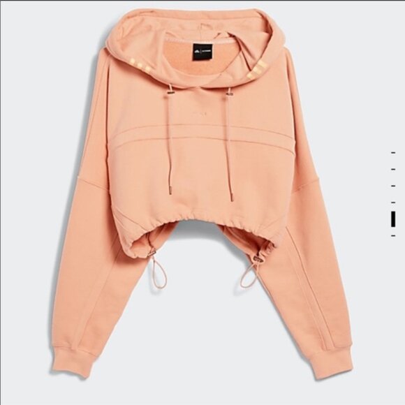 ADIDAS x Ivy Park Coral Crop Hoodie NWOT Size Large - Picture 1 of 5